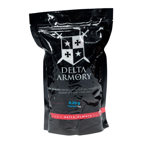 Delta Armory 0.20g AIRSOFT TRACER BB Yeşil 5000Adet (SIYAH PAKET) (DA-BB-020-TRACER)