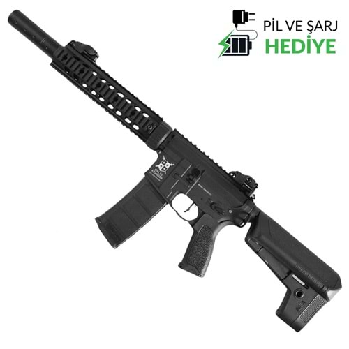 Delta Armory AR15 SilentOps 9” Charlie PiL ŞARJ SET Airsoft Tüfek / Siyah DA-C06