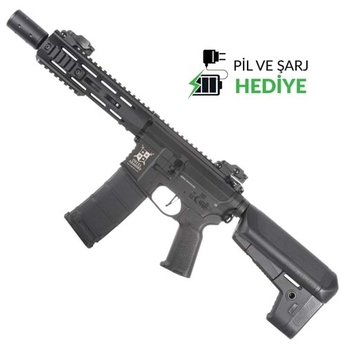 Delta Armory M4 AR15 M-LOK SilentOps 8'' Charlie Siyah Airsoft Tüfek SET DA-C10