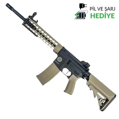 Delta Armory Grand Power AR15 KeyMod 10'' Charlie PIL SARJ SET Airsoft Tüfek / Half TAN DA-GP-C04-HT