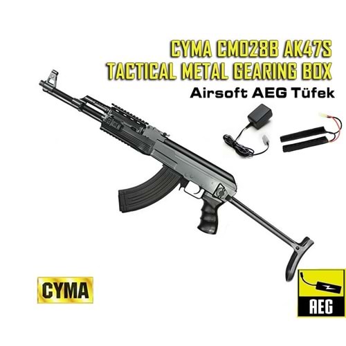 CYMA AK47S CM028B TACTICAL METAL GEARBOX AEG AIRSOFT TÜFEK