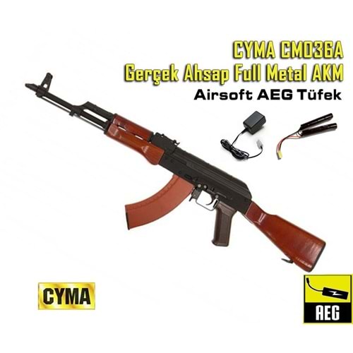 CYMA CM036A Gerçek Ahşap Full Metal AKM SET
