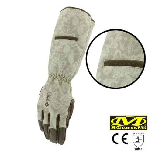 Mechanix Orginal Ethel® Rose Kadın Eldiven (Beyaz/Kahve) ETH-RSE