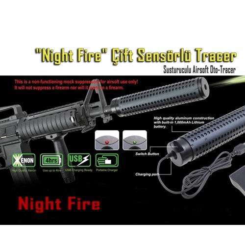 ''Night Fire'' Çift Sensörlü TRACER Susturucu-Görünümü