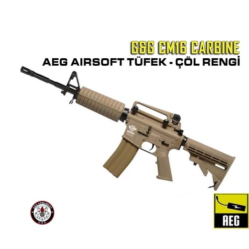 GG CM16 Carbine - AEG Airsoft Tüfek - Çöl Rengi