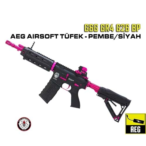GG GR4 G26 BP AEG AIRSOFT TÜFEK - Pembe/Siyah