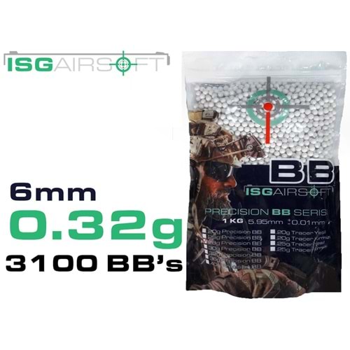 ISGairsoft 0.32g Airsoft BB 3100adet 1KG Paket