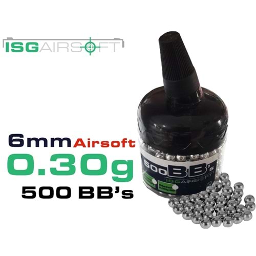 ISGairsoft 0.30g Airsoft Alüminyum BB 500 Adet(metal bb)