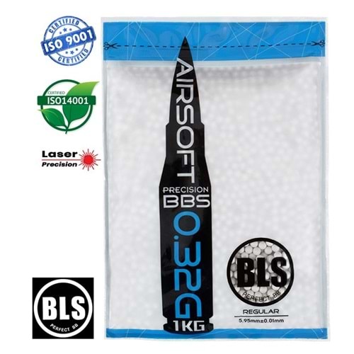BLS PRECISION 0.32G AIRSOFT BB- 1KG - 3100Adet