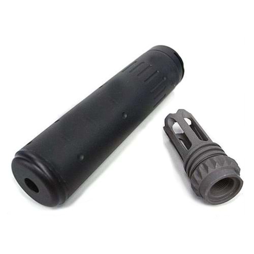 ISG Scar Tipi Susturucu Replika + Alev Gizleyen 15.2cm- Siyah