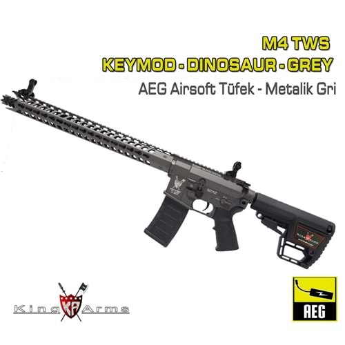 M4 TWS KeyMod Dinosaur - Metalik Gri