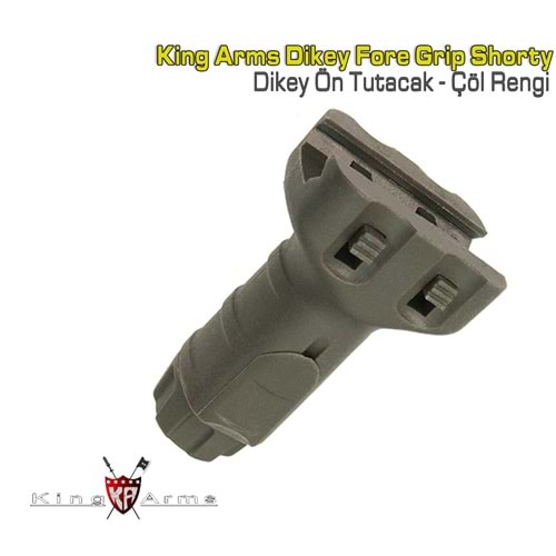 King Arms Vertical Fore Grip Shorty - Dikey Tutacak - Çöl Rengi
