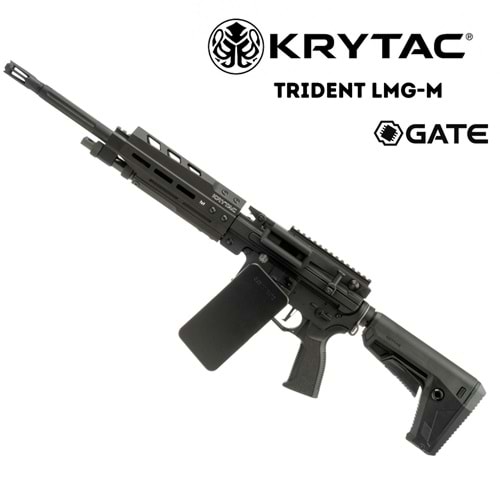 KRYTAC Trident LMG-M GATE Enhanced AEG LMG M-LOK Airsoft Tüfek SIYAH