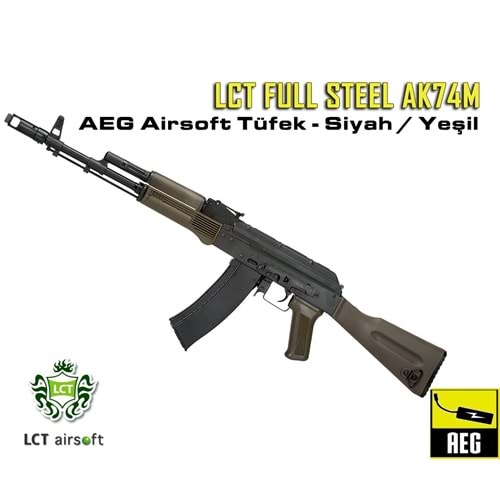 LCT AK74M AIRSOFT AEG TÜFEK - OLIVE FULL STEEL