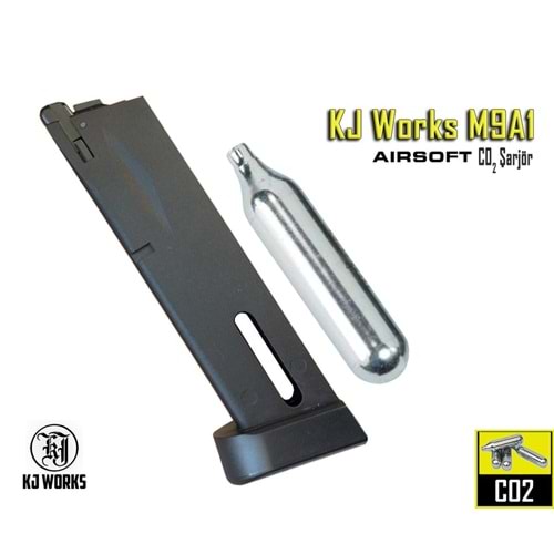 KJW M9A1 F92 Beretta CO2 AIRSOFT Mag Şarjör