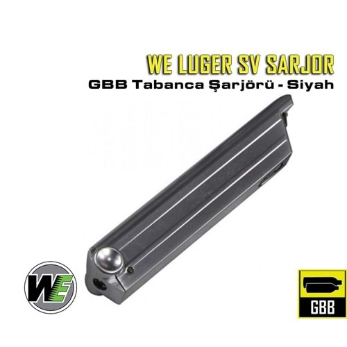 WE LUGER P08 GBB Airsoft Tabanca Şarjörü - Krom
