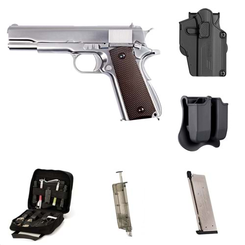 AVANTAJ PAKETİ Colt 1911 Matte Chrome Gen 2 Brown