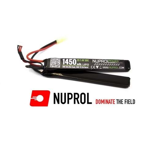 Nuprol AIRSOFT LIPO PIL 7.4V 1450MAH 30C NUNCHUCK