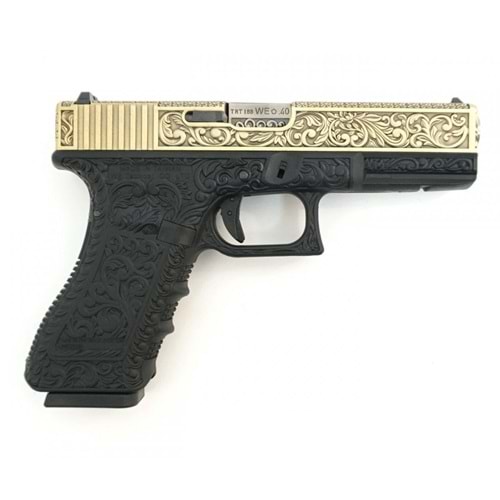 WE G17 Glock 17 ETCHED IVORY Bronze SE Gravürlü Glock Airsoft Tabanca