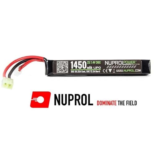 Nuprol AIRSOFT LIPO PIL 7.4V 1450MAH 30C STICK