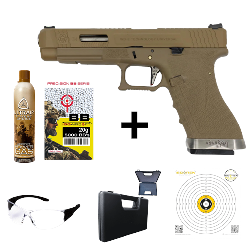 WE Glock34 G34 T10 GBB Airsoft Tabanca Seti-Tan