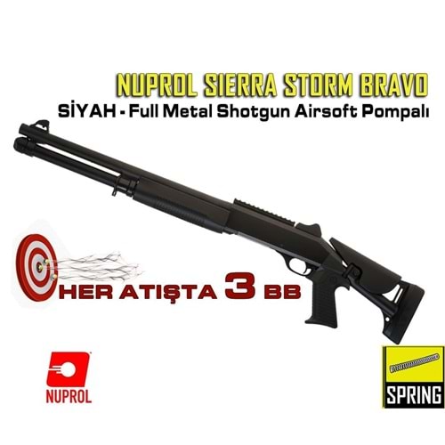 Nuprol Sierra Storm Bravo - Full Metal Shotgun Airsoft Pompalı