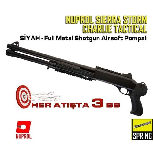 Nuprol Sierra Storm Charlie Tactical - Full Metal Shotgun Airsoft Pompalı