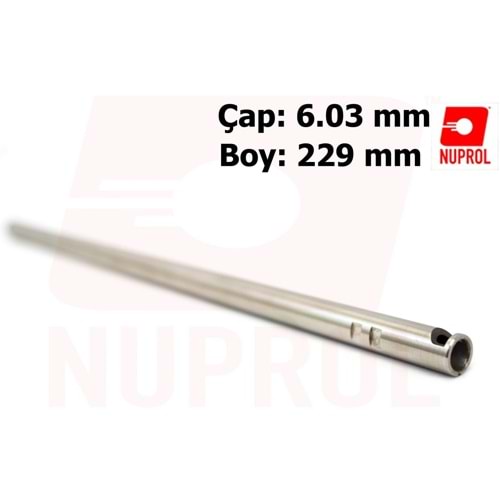 NUPROL Airsoft 229mm (6.03mm) Paslanmaz Çelik Namlu