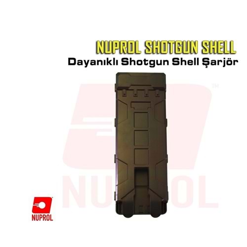NUPROL DAYANIKLI POLİMER SHOTGUN SHELL ŞARJÖR - SİYAH