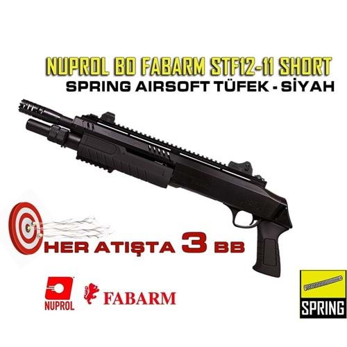 NUPROL BO FABARM STF12-11 SHORT YAYLI AIRSOFT TÜFEK - SİYAH