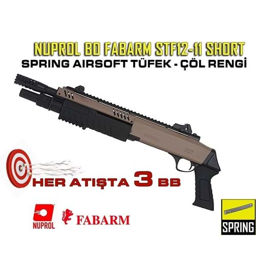 NUPROL BO FABARM STF12-11 SHORT YAYLI AIRSOFT TÜFEK - ÇÖL RENGİ