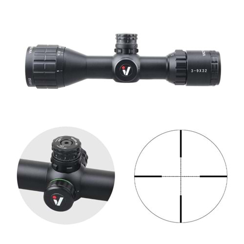 Victoptics C3 3-9x32 SFP KISA Tüfek Dürbünü OPSL-28