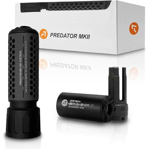 ACETECH PREDATOR MKII SIYAH QD + BRIGHTER R + Tabanca ve Tufek Adaptor SET