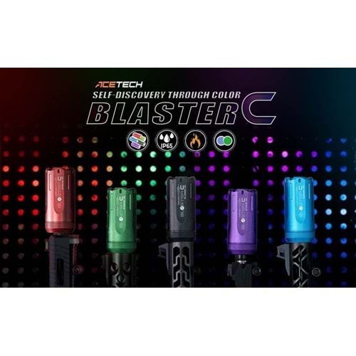 AceTech Blaster C Şarjlı Alev Efektli Tracer Unit SIYAH / KIRMIZI /MAVI / YESIL