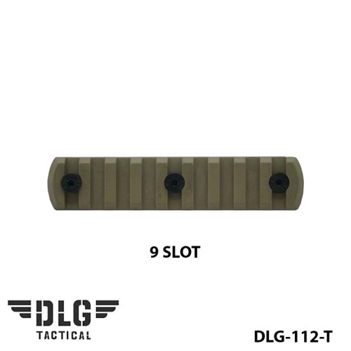 M-LOK POLYMER RAIL 9 SLOT DLG-112-T Tan