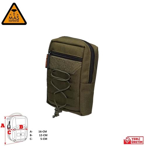 Yardımcı Cep Dikey Haki-M MAS-101-10-20-M