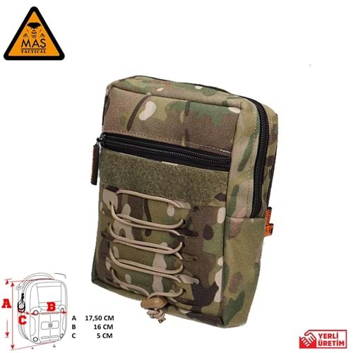 Yardımcı Cep Dikey Multicam-XL MAS-101-10-30-XL