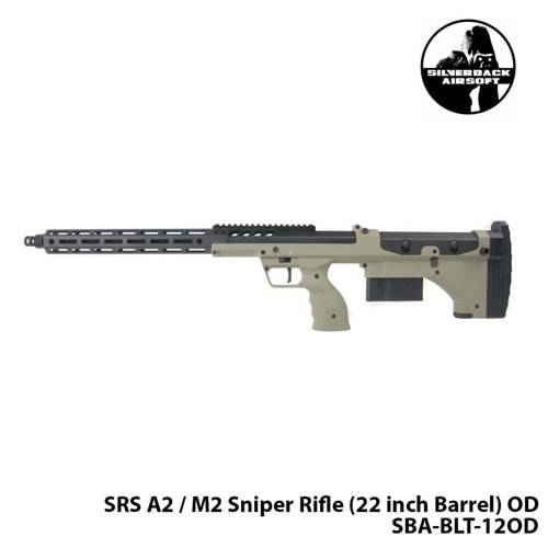 Airsoft Tüfek Sniper SILVERBACK Silverback SRS A2 / M2 22\'\'-HAKİ-SBA-BLT-12OD