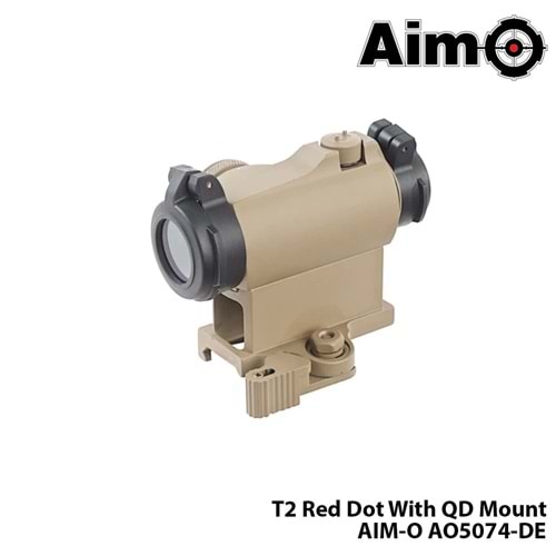 Red/Green-Dot T2 With QD Mount-TAN AIM-O AO5074-DE
