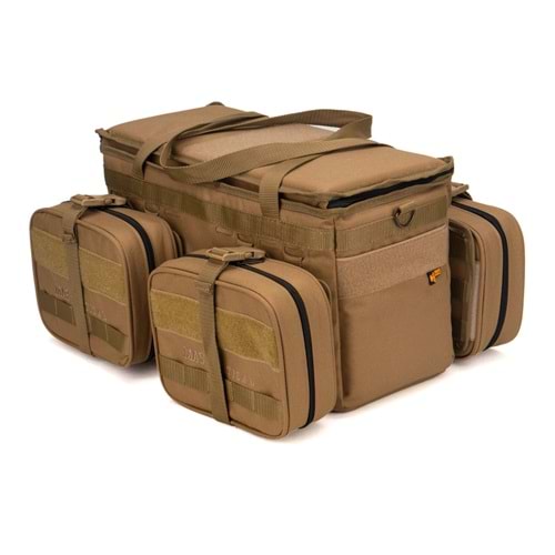Teçhizat Çantası 35Lt (Modüler Set) Tan 47X26X20Cm Yatay Çantalı