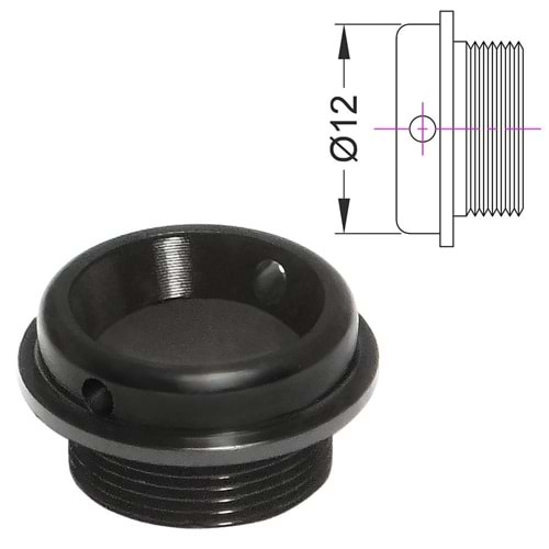 Yd.Parça Maxx Model Hopup Chamber Inlet Adaptor (OD12mm) MX-HOP010A12
