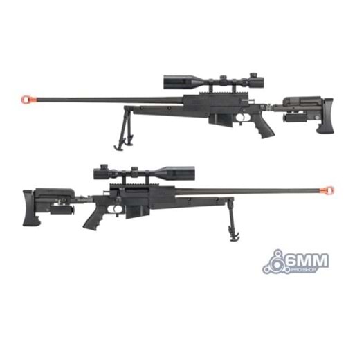 6mmProShop PGM Gas Powered Airsoft Sniper Rifle (Color: Black)