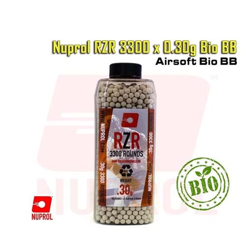 Nuprol RZR 3300 x 0.30g Bio BB - Beyaz
