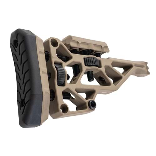 Silverback TAC-41 Katlanır Picatinny Polimer Dipçik Ayarlanabilir Çöl- SBA-STK-44FDE