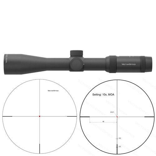 Vector Optics FORESTER 2-10X40 SFP Tüfek Dürbünü SCOM-02