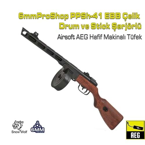 SnowWolf PPSH Full Metal Sovyet WWII Replikası