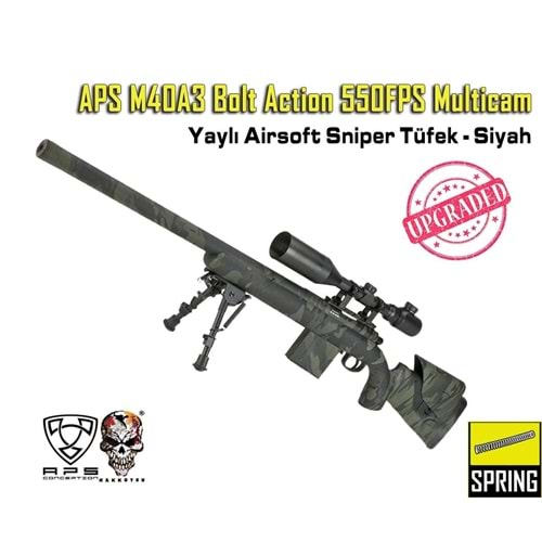 APS M40A3 Bolt Action Airsoft Sniper 550FPS Multicam