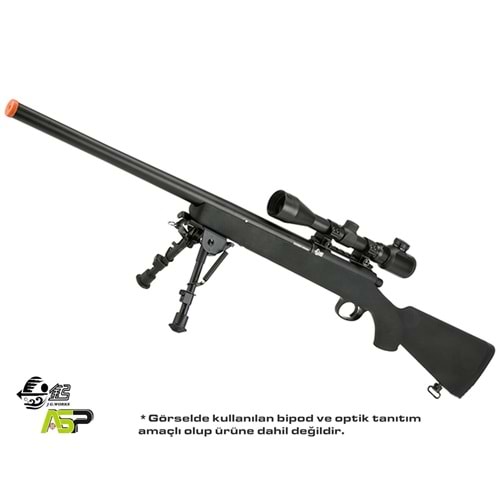 JG VSR-10 / BAR-10 Metal Tetik Sistemli Yaylı Airsoft Bolt Action Sniper Tüfek - 450FPS Siyah