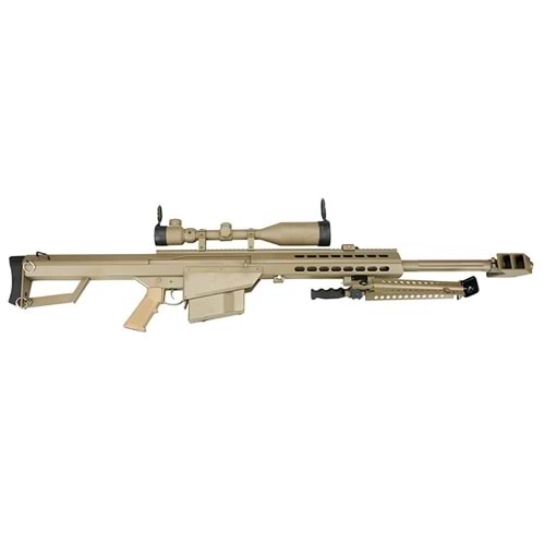 Snow Wolf M82A1 Airsoft AEG Sniper Tüfek 3-9x50 Dürbün Set (Renk: Desert / Kısa Namlu)