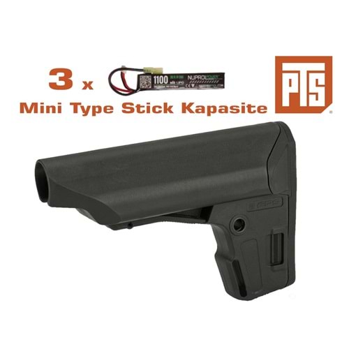 PTS Polimer Dipçik EPS Airsoft Tüfek için- Siyah